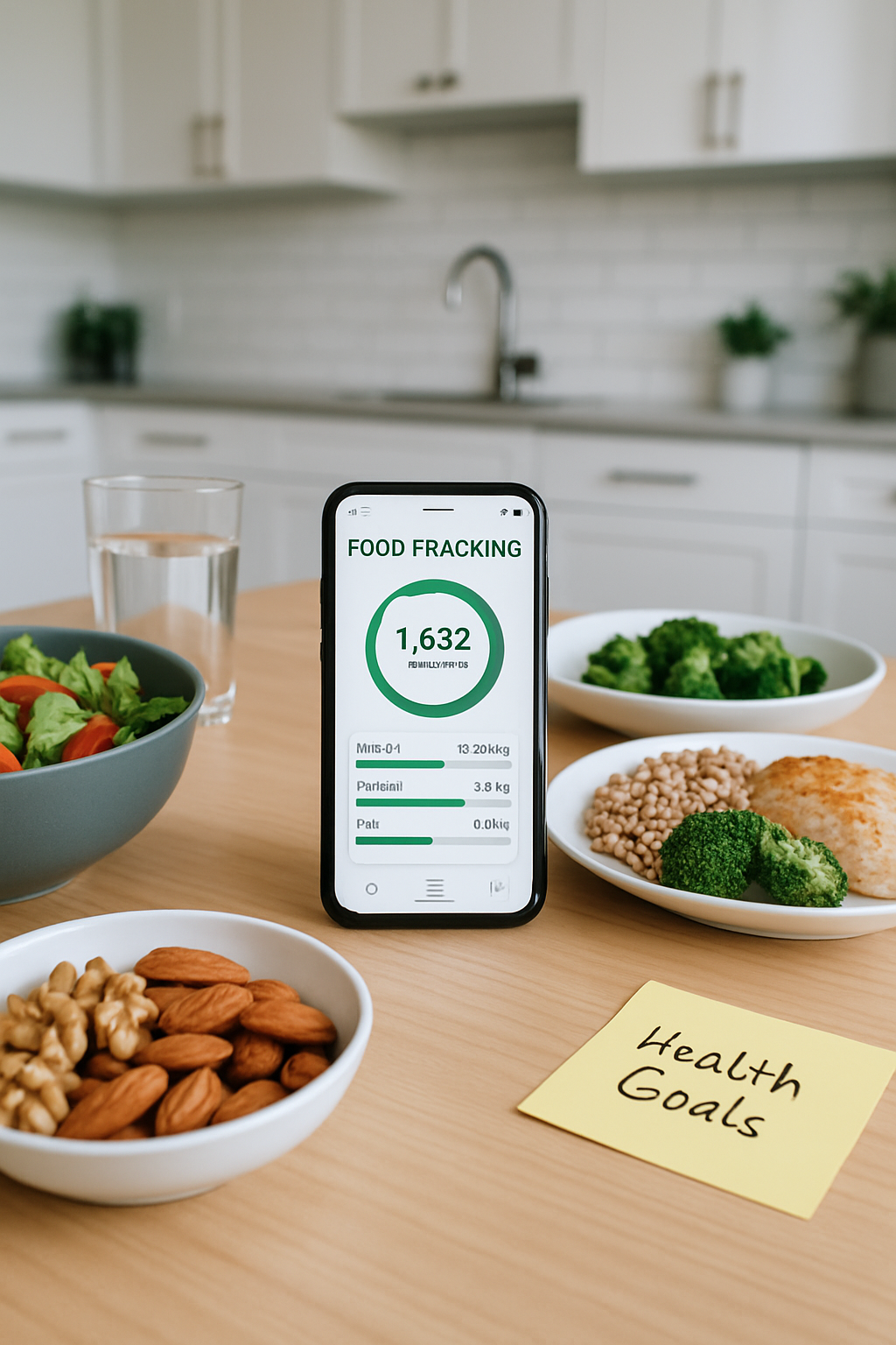 A smartphone screen displaying the SnapEat AI nutrition tracker app after analyzing a photo of a healthy meal with salmon and vegetables.