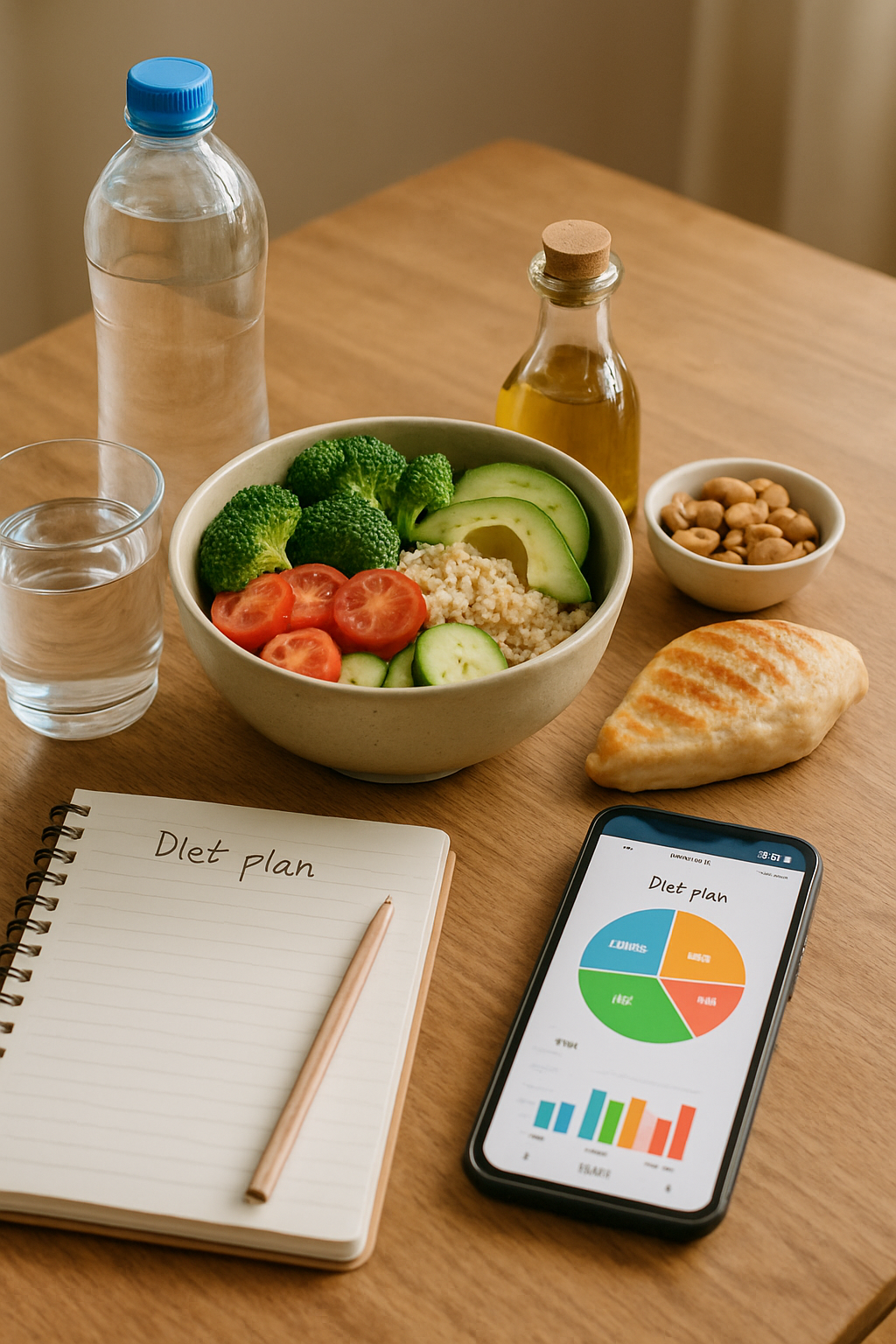 An infographic showing the four elements (Water, Earth, Fire, Air) corresponding to nutrition concepts like hydration, whole foods, protein, and mindful eating, with the SnapEat AI logo.