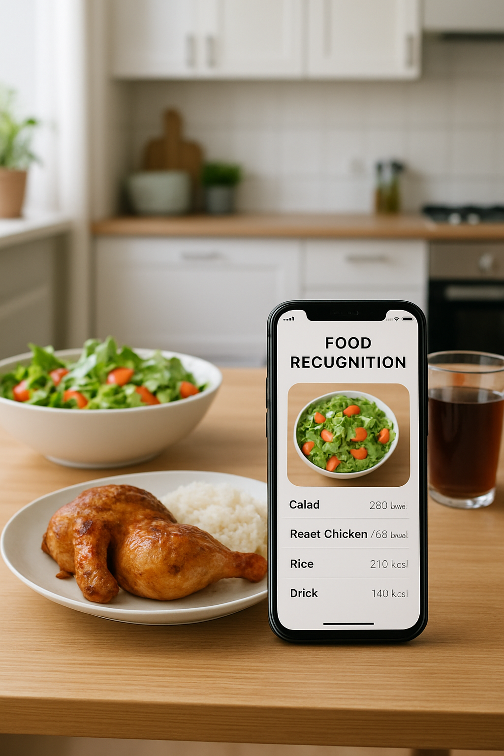 A person using the SnapEat AI smart food tracking app to take a picture of a healthy meal, demonstrating how to track food by picture.