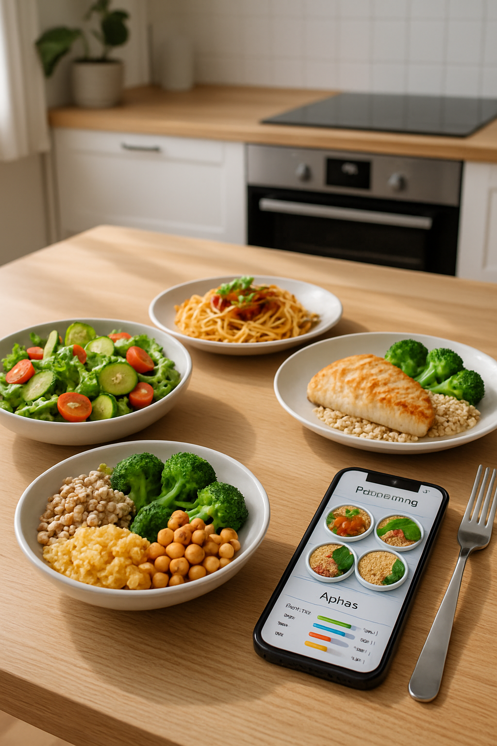 A smartphone screen showing the SnapEat AI food logger app accurately identifying and calculating the nutrition of a healthy meal.