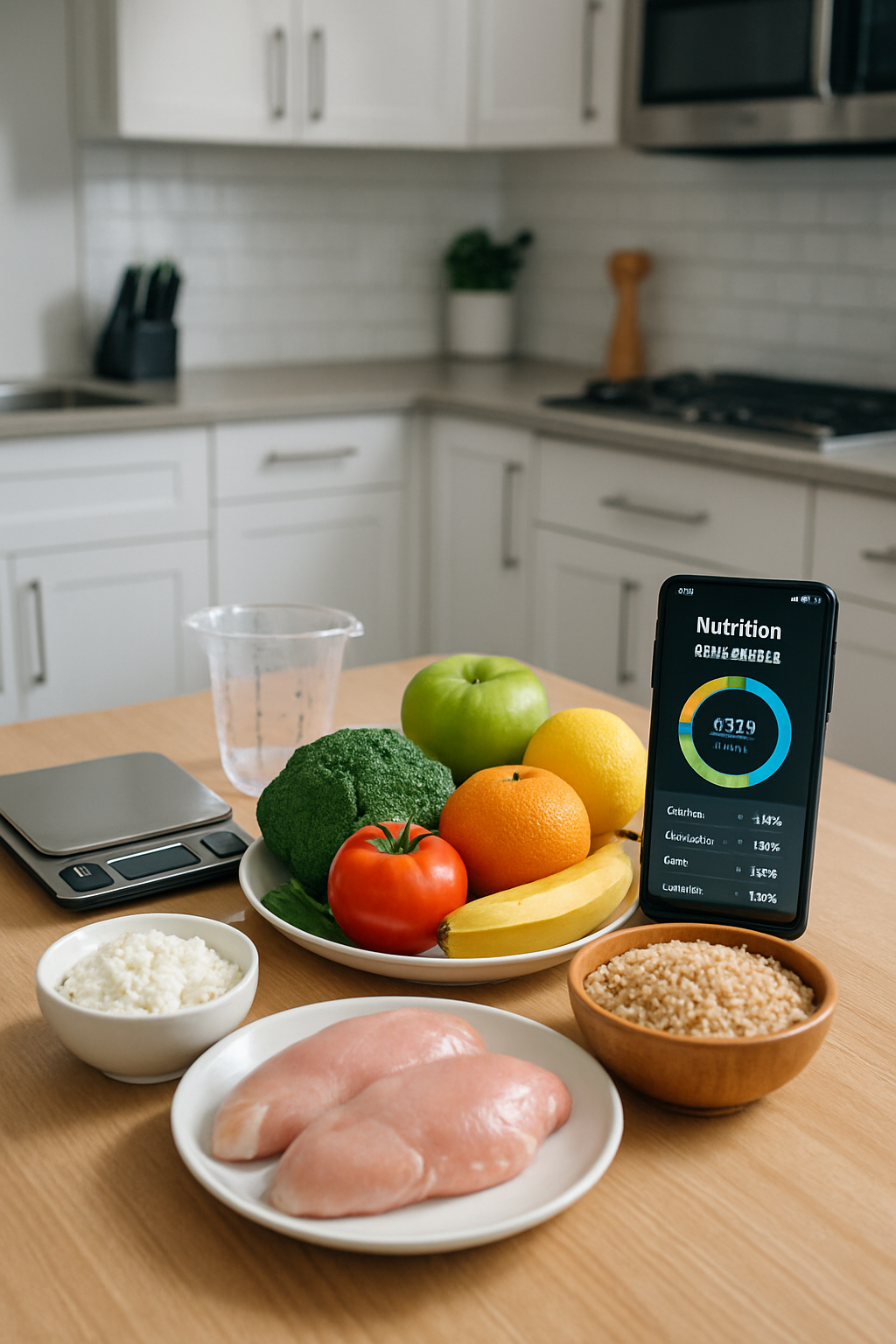 A smartphone displaying the SnapEat AI app interface which is analyzing a healthy meal of salmon, broccoli, and lemon.