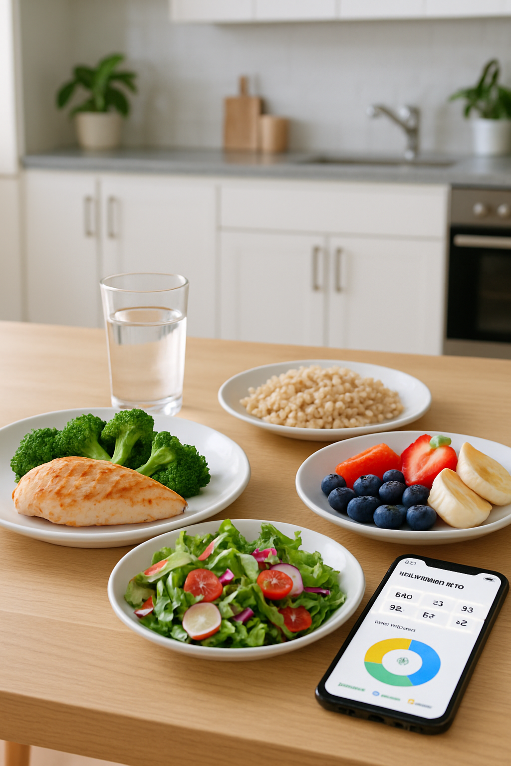 A smartphone displaying the SnapEat AI nutrition coach app analyzing a meal of salmon and vegetables, illustrating how to track nutrition with a phone camera.