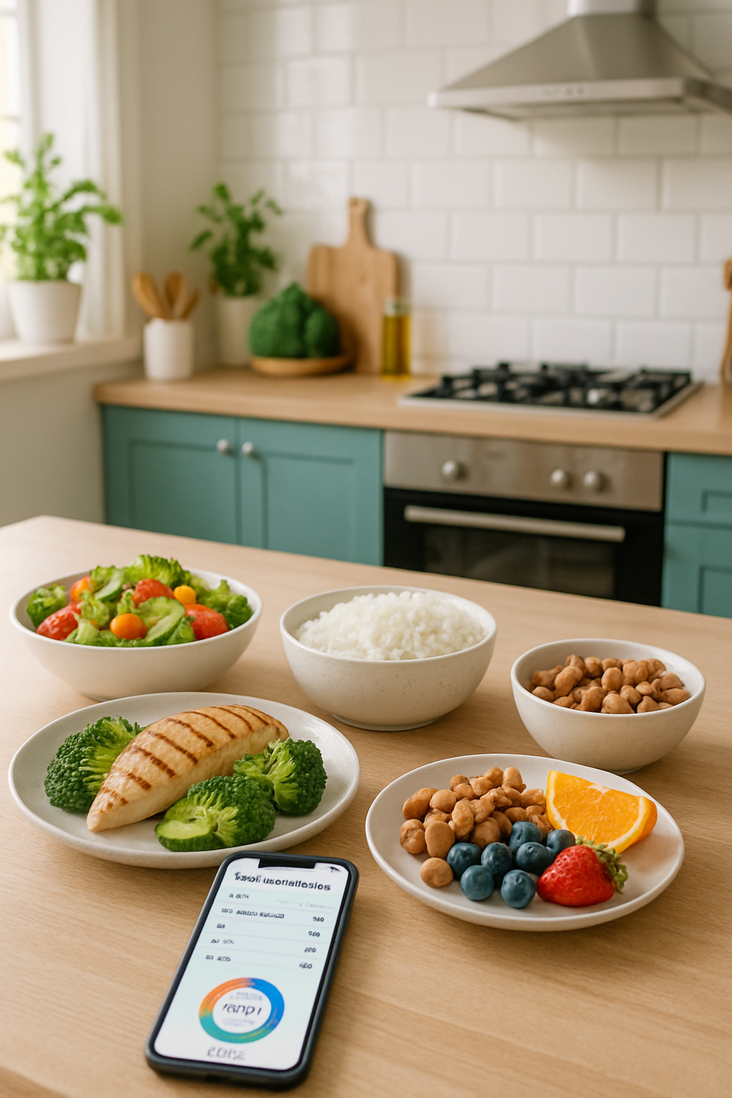 A smartphone screen showing the SnapEat AI app interface after analyzing a photo of a healthy meal of salmon and vegetables.