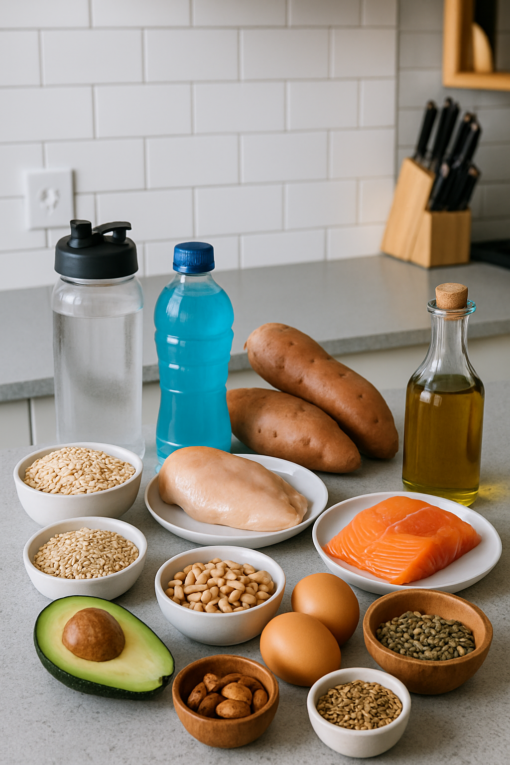 An elite basketball player using the SnapEat AI nutrition coach app on their phone to track their pre-game meal for their athlete nutrition plan.