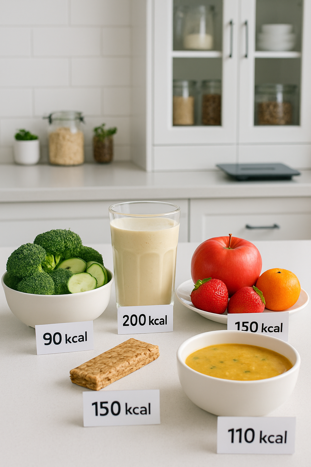 A person using the SnapEat AI app on their phone to track the calories of a healthy meal.