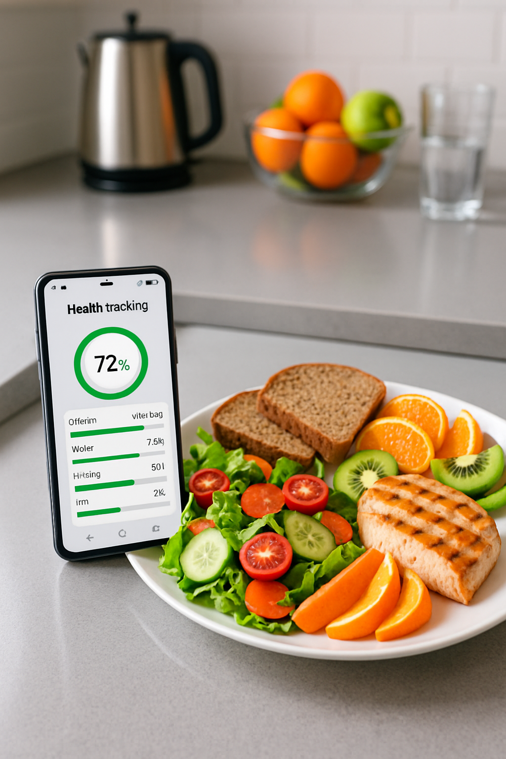 A person starting their 7-day health transformation by using the SnapEat AI meal tracking app to snap a picture of a healthy meal.
